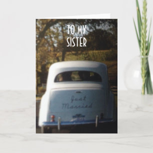 THE WEDDING CAR "JUST MARRIED" FOR MY SISTER ANNOUNCEMENT