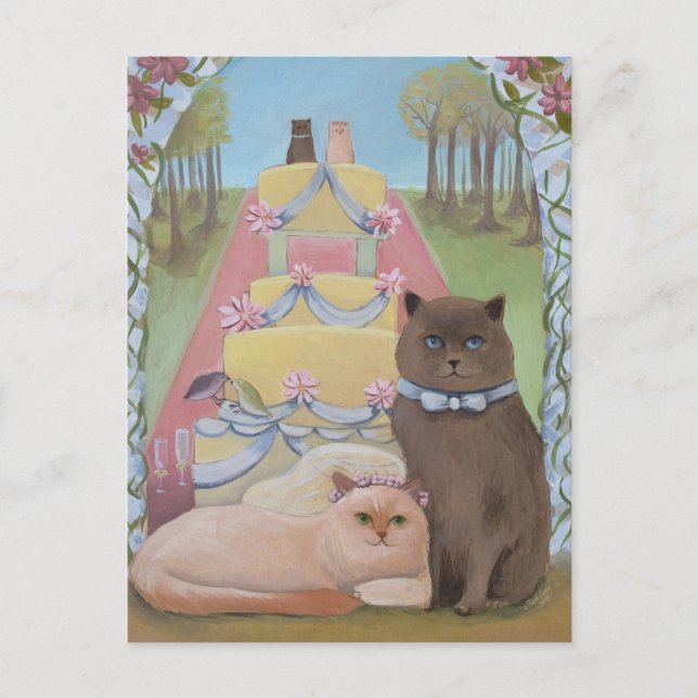 The Wedding Cats Postcard (Front)