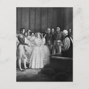 The wedding ceremony postcard