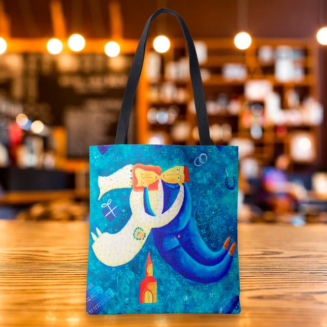 The Wedding Contemporary Art Painting Tote Bag (Creator Uploaded)