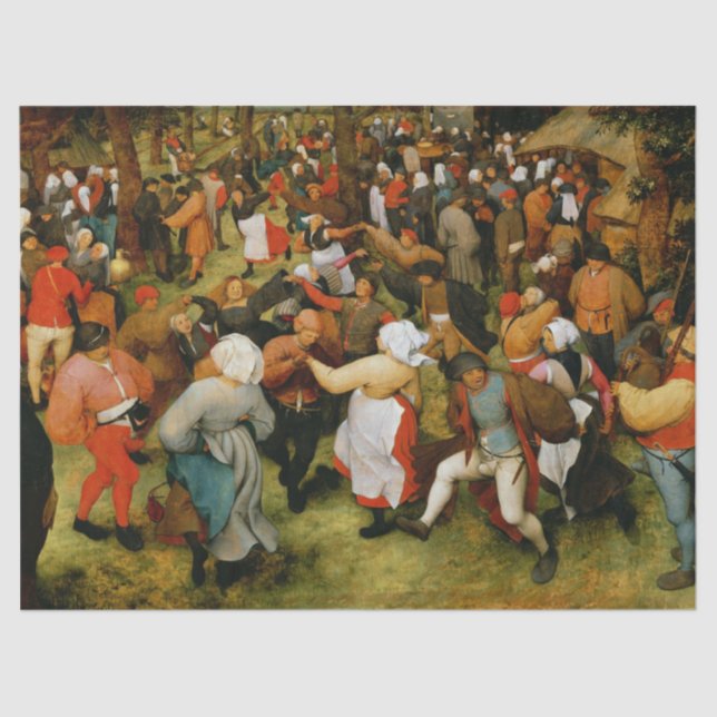 The Wedding Dance by Bruegel the Elder Tissue Paper (Front)