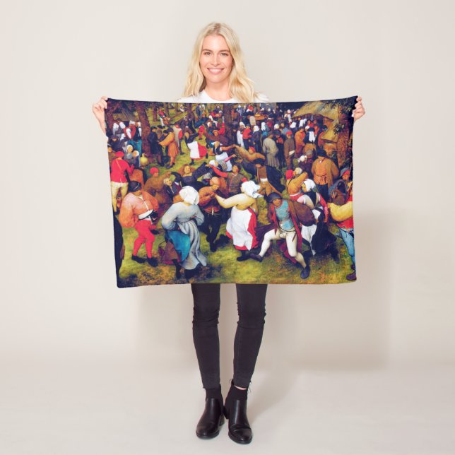 The Wedding Dance, Pieter Bruegel Fleece Blanket (In Situ)