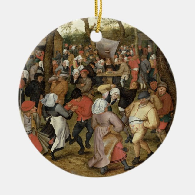 The Wedding Feast Ceramic Tree Decoration (Front)