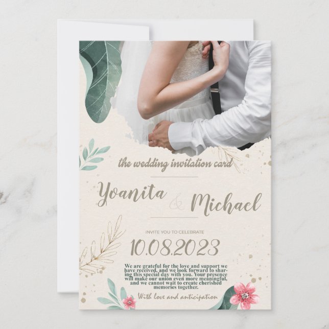 the wedding invitation  (Front)