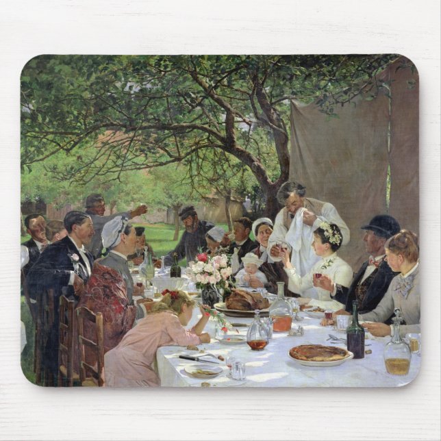 The Wedding Meal at Yport, 1886 Mouse Mat (Front)