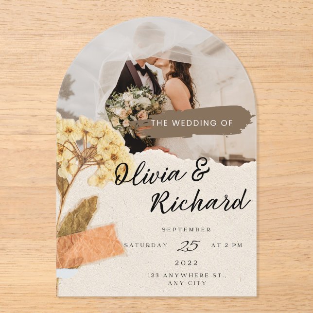 The Wedding Of Acrylic Invitations (Front)