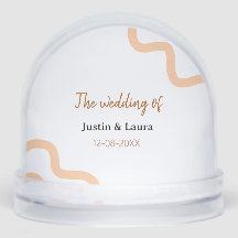 The wedding of add bride groom name date peach