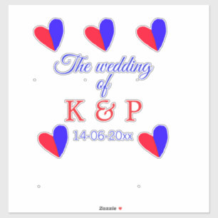 The wedding of add couple name initial letter date