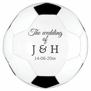 The wedding of add couple name initial letter date football