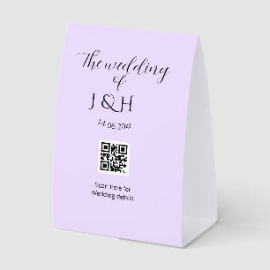 The wedding of add couple name QR code scan detail