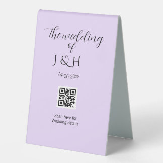 The wedding of add couple name QR code scan detail