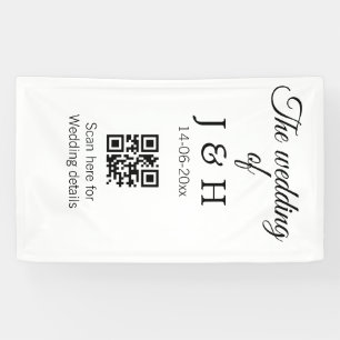 The wedding of add couple name QR code scan detail Banner