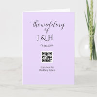 The wedding of add couple name QR code scan detail