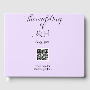 The wedding of add couple name QR code scan detail Guest Book