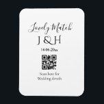 The wedding of add couple name QR code scan detail Magnet<br><div class="desc">For lovers like us</div>