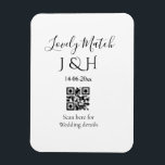 The wedding of add couple name QR code scan detail Magnet<br><div class="desc">For lovers like us</div>
