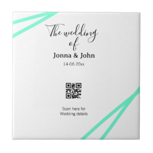The wedding of add couple name QR code scan detail Tile