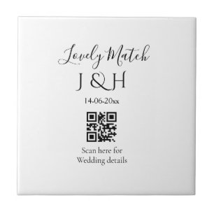 The wedding of add couple name QR code scan detail Tile
