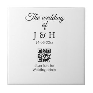 The wedding of add couple name QR code scan detail Tile