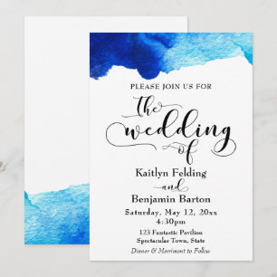 "The Wedding Of" Black Typography, Simple, Elegant Invitation