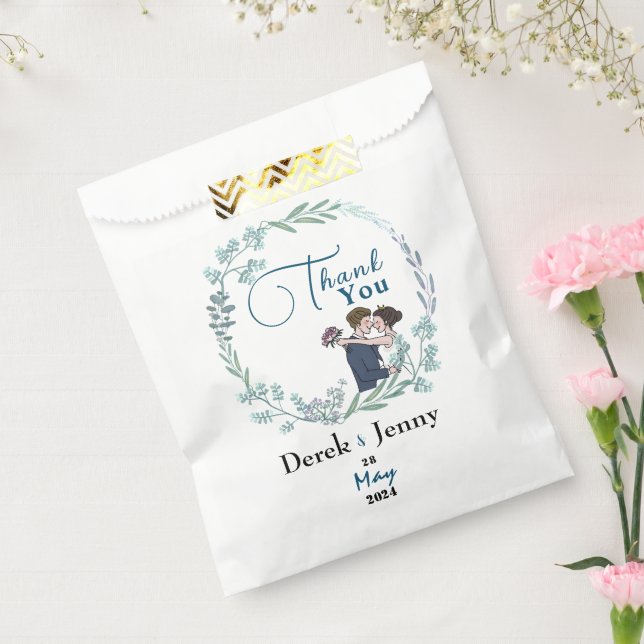 The wedding of blue lovers favour bags (Sealed)