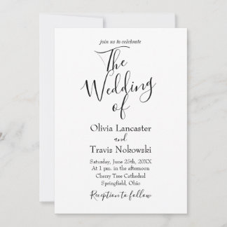 The Wedding Of Customisable Wedding Invitation