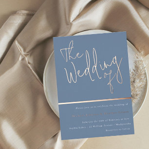 The Wedding of: Dusty Blue & Real Rose Gold