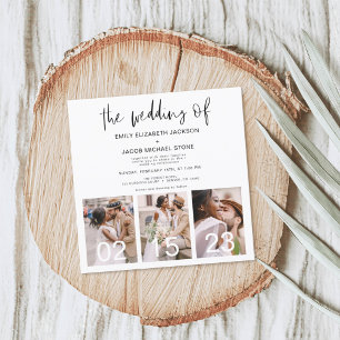 The Wedding of Minimalist QR code Simple Invitation
