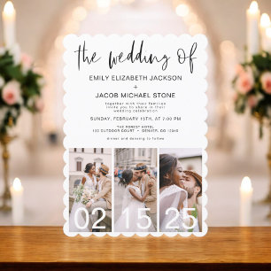 The Wedding of Minimalist QR code Simple Invitation