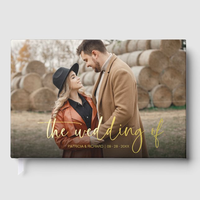 The Wedding Of Modern Calligraphy Wedding Guest Book (Front)