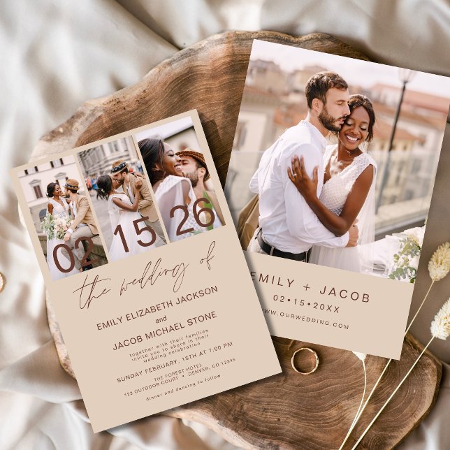 The Wedding of Photo Minimalist Boho Wedding Invitation (Creator Uploaded)