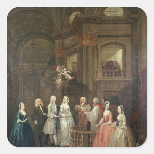 The Wedding of Stephen Beckingham and Mary Cox Square Sticker (Front)