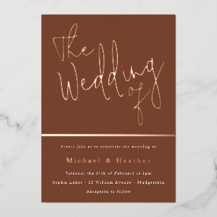 The Wedding of: Terracotta Rust Boho Rose Gold