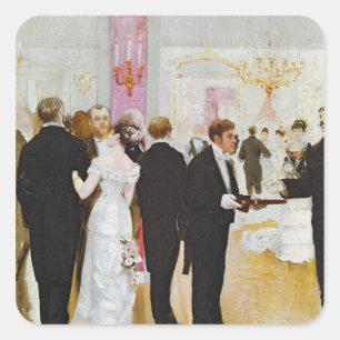 The Wedding Reception, c.1900 Square Sticker