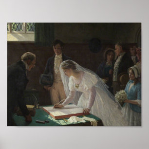 The Wedding Register by Edmund Leighton - poster
