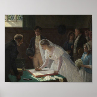 The Wedding Register by Edmund Leighton - poster