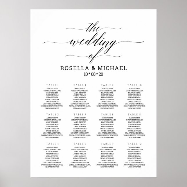 The Wedding Seating Chart (Front)