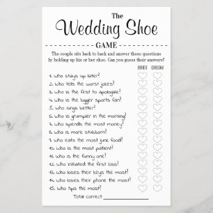 The Wedding Shoe Game Card