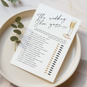 The wedding shoe game Pearls and Prosecco game