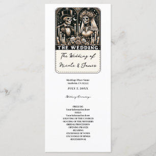 THE WEDDING Tarot Skeletons Bride & Groom Program Programme