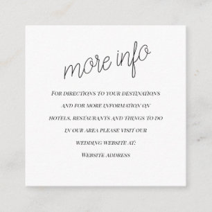 “the Wedding” Wedding Information Enclosure Card