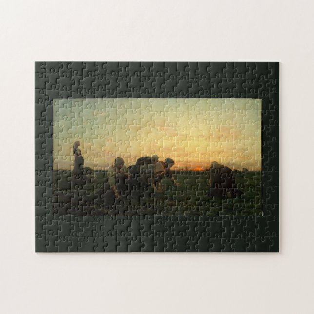 The Weeders - Jules Breton 1868 Fine Art Painting Jigsaw Puzzle (Horizontal)