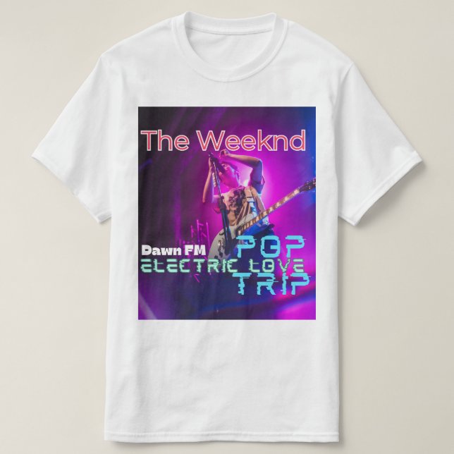 The Weeknd Logo Inspired Stylish T-Shirt for Fans (Design Front)