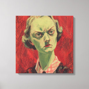 The Weeping Muse Watercolor Close-Up Canvas Print