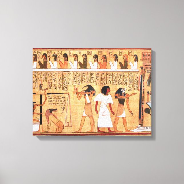 The Weighing Of The Heart Against Maat's Feather Canvas Print (Front)