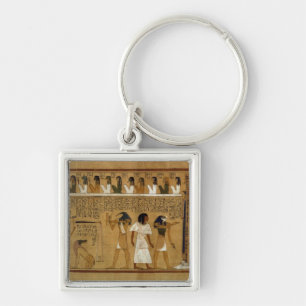 The Weighing of the Heart against Maat's Feather Key Ring