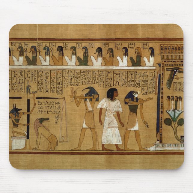 The Weighing of the Heart against Maat's Feather Mouse Mat (Front)
