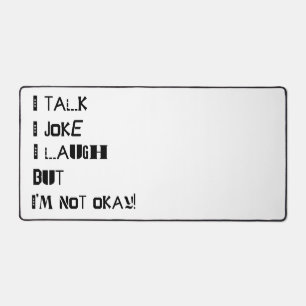 The Weight of Laughter – Mental Health Awareness Desk Mat