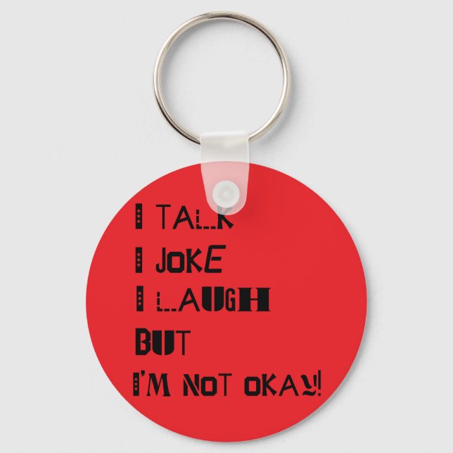 The Weight of Laughter – Mental Health Awareness Key Ring (Front)