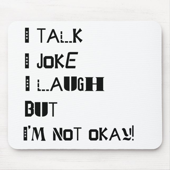 The Weight of Laughter – Mental Health Awareness Mouse Mat (Front)